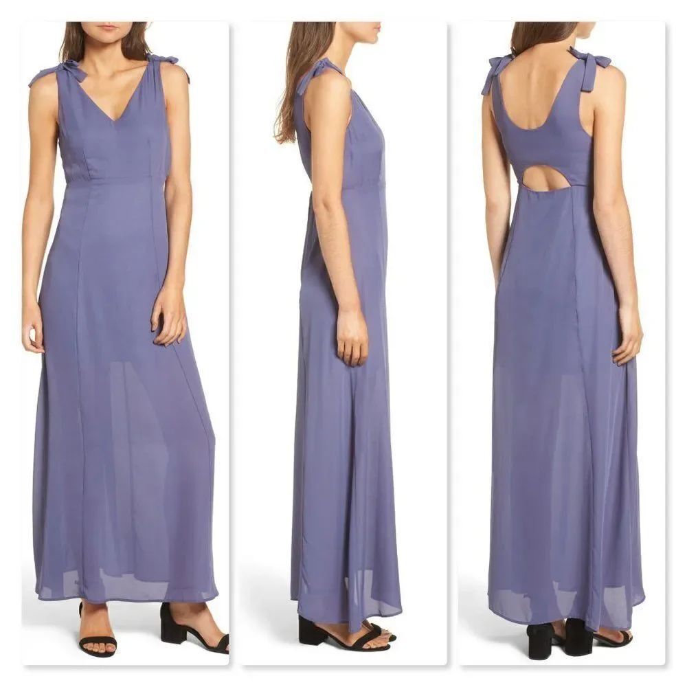 Dee Elly Tie Strap Maxi Dress sz Small